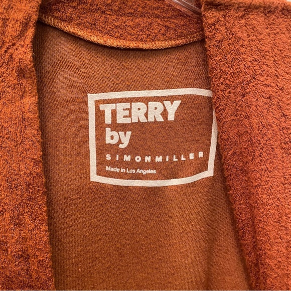 Terry by Simon Miller Lono Kimono Short Robe in Caramel NWT - Picture 12 of 12